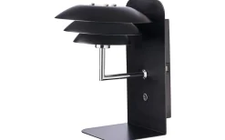 DL20 Vägglampa USB Svart/Krom