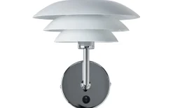 DL20 Vägglampa Vit/Krom