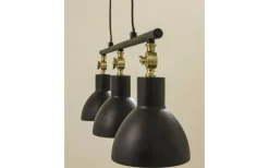 Dublin Taklampa 76cm Svart/Matt Mässing