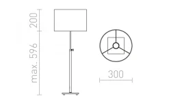 Edika Bordslampa 80cm Brun/Matt nickel