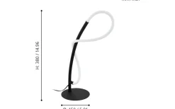 Egidonella Bordslampa 38cm LED 3000K 5,5W Svart