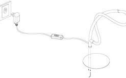 Egidonella Bordslampa 38cm LED 3000K 5,5W Svart