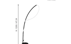 Egidonella Golvlampa 120cm LED 3000K 20,5W Svart