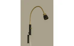 Eketorp Sänglampa LED 3W 2700K Svart/Matt Mässing