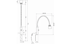 Eketorp Sänglampa LED 3W 2700K Vit/Stål