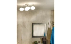 Elba Plafond 60cm Krom/Opalvit IP44