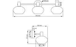 Elba Vägglampa Krom/Opalvit IP44