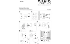 Elba Vägglampa Krom/Opalvit IP44