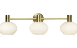 Elba Vägglampa Matt Mässing/Opalvit IP44