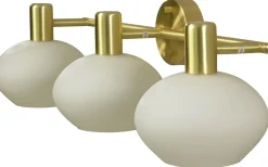 Elba Vägglampa Matt Mässing/Opalvit IP44