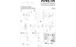 Elba Vägglampa Matt Mässing/Opalvit IP44