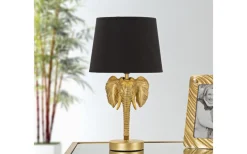 Elephant Bordslampa Elefant 43cm Guld/Svart