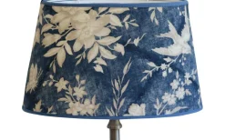 Eliza Floral Oval Lampskärm 30cm Blå
