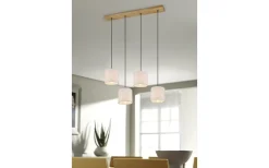 Elmau hänge 4-st E27 naturvit