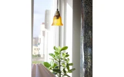 Emmi Fönsterlampa 12cm Amber/Mässing