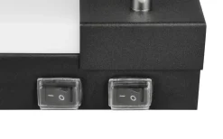 Enrico H2O LED + 2xGU10 Vägglampa 90cm mattsvart IP44