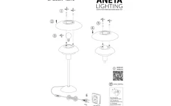 Epsilon Bordslampa 37cm Vit