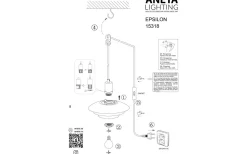 Epsilon Fönsterlampa 20cm Svart