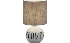 Esna Bordslampa love E14 vit/brun