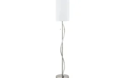 Espartal Golvlampa 149cm E27+LED 3000K 11,8W Nickel/Vit