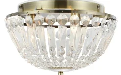 Estelle Kristallplafond 30cm Antik Mässing/MC IP44