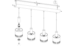 Esteperra Taklampa 94cm Svart