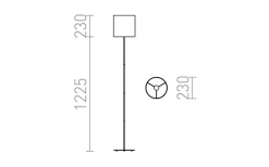Etesian Golvlampa 146cm Svart E27