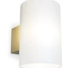 Evoke L Vägglampa Mässing/Opalglas IP44