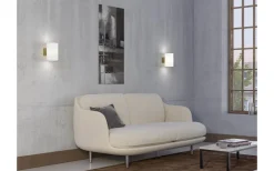 Evoke L Vägglampa Mässing/Opalglas IP44