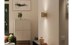 Evoke S Vägglampa Mässing IP44