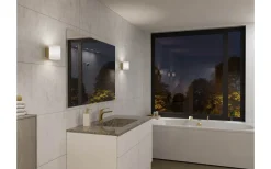 Evoke S Vägglampa Mässing/Opalglas IP44