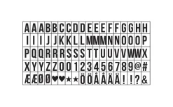 Extra bokstäver till Ljuslåda A4/A5 90 st