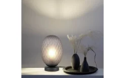 Facette Bordslampa E27 matt svart/rökfärgad