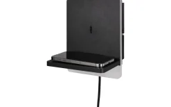 Fairfield Vägglampa LED mattsvart med laddningsstation