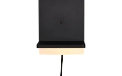 Fairfield Vägglampa LED mattsvart med laddningsstation