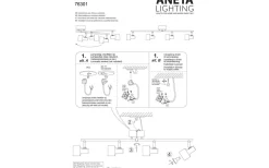 Ferdinand Takspotlight Vikbar 100cm Svart/Guld