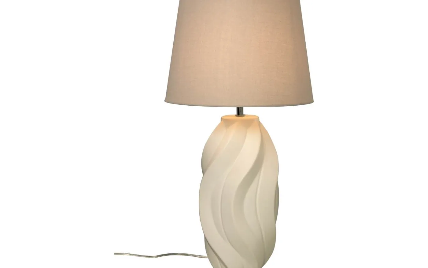 Fiorella Bordslampa 65cm Beige/Naturvit