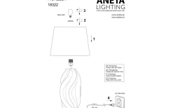 Fiorella Bordslampa 65cm Beige/Naturvit