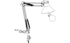 Firmo Klämlampa 73cm Svart