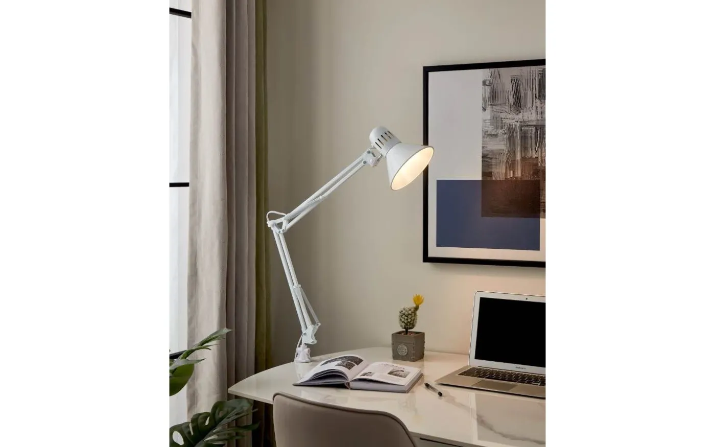 Firmo Klämlampa 73cm Vit