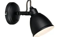Fjällbacka Vägglampa 1L Svart