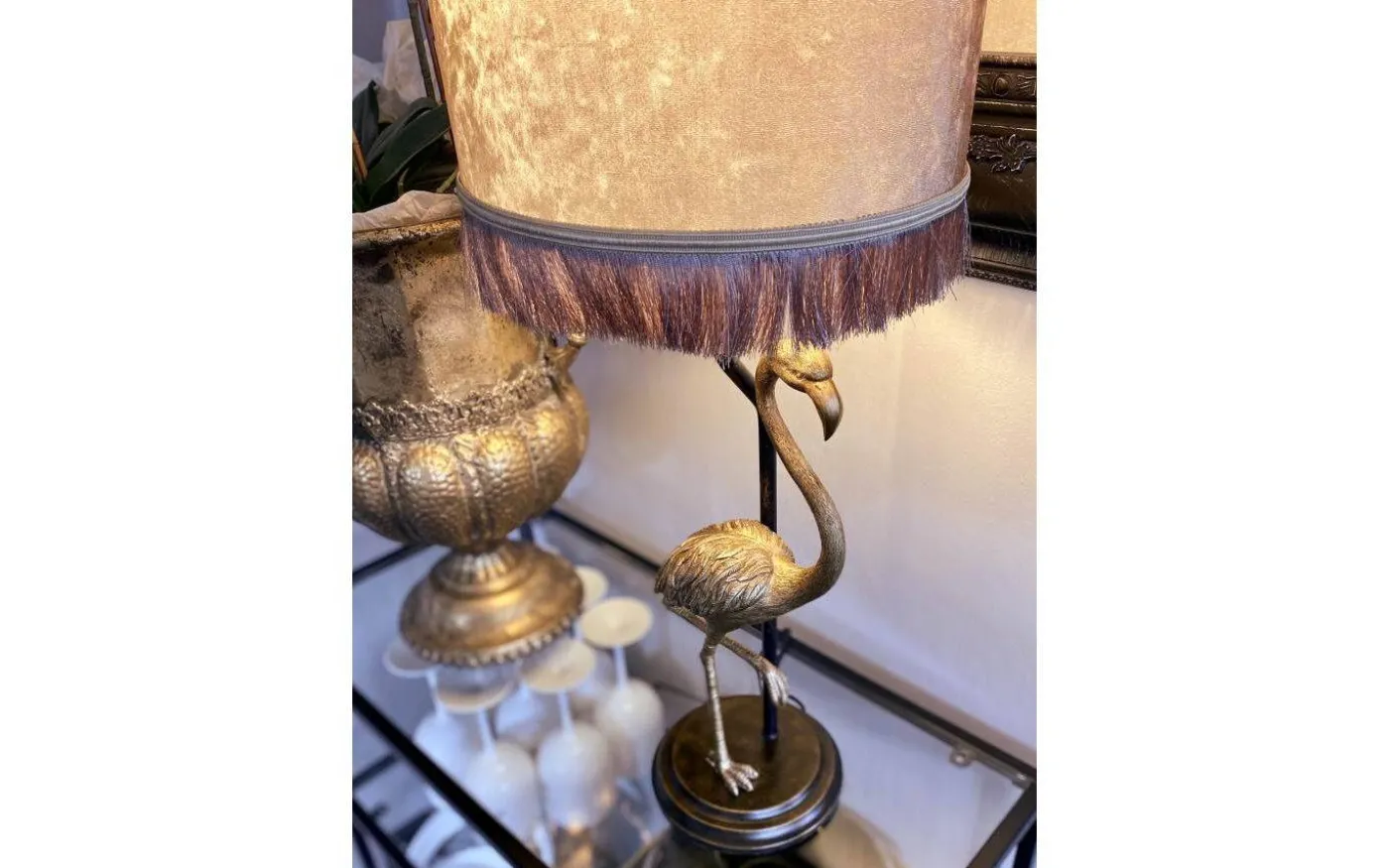 Flamingo Bordslampa 67cm Svart/Guld