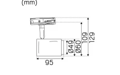 Focus Track Micro 1-fas LED 10W 3000K Svart
