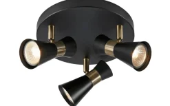 Folie Takspotlight 20,5cm Svart/Antikmässing