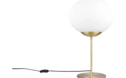 Fomento Bordslampa E27 matt mässing/vit