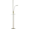 Friend Golvlampa 1,8m LED 3000K 18W+5W Dimbar Antikmässing