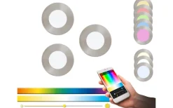 Fueva-C Eglo Connect Spotlight 3-Pack LED RGBW 3x3W Nickel