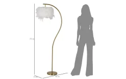 Future Golvlampa Fjädrar 170cm Guld