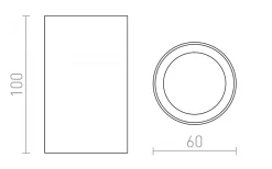 Gaya Takspotlight Svart GU10