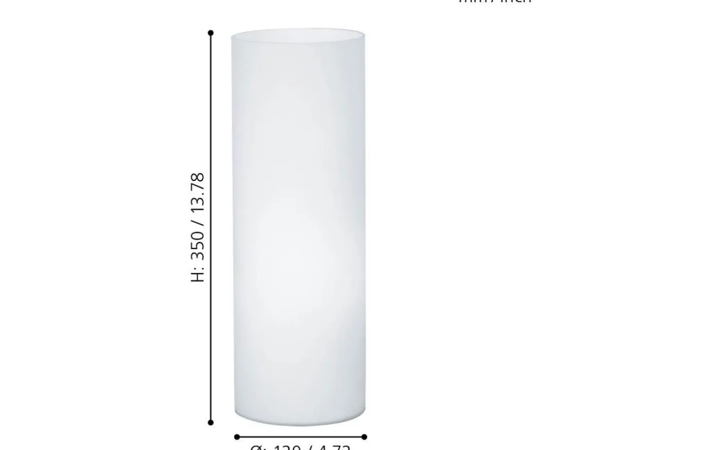 Geo Bordslampa 35cm Vit